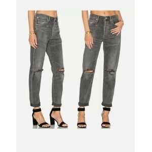 Citizens Of Humanity Liya High Rise Classic Fit Crop Black Jeans